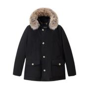 Woolrich Arctic Anorak i svart Ramar Cloth Black, Herr