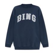 Anine Bing ‘Tyler’ sweatshirt med logotyp Blue, Dam