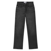 Frame Modern Straight Ankel Jeans Black, Dam