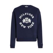 Tommy Hilfiger Vintage Amerikansk Stil Sweatshirt Blue, Dam