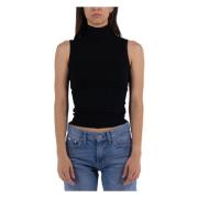 Guess Sleeveless Tops Black, Dam