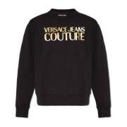 Versace Jeans Couture Sweatshirt med logotyp Black, Herr