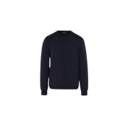 Moorer Fin Cashmere Silk Crew-neck Sweater Blue, Herr