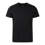 Rick Owens Svart kort nivå T-shirt Black, Herr