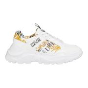 Versace Jeans Couture Abstrakt Multifärgad Snörning Sneakers White, He...