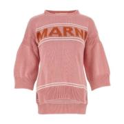 Marni Rosa bomullströja - Stilren och bekväm Pink, Dam