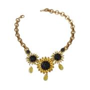 Dolce & Gabbana Guld Kristall Charm Halsband Yellow, Dam