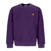 Carhartt Wip Script Sweatshirt i Cassis Purple, Herr