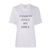 Victoria Beckham Slogan T-Shirt White, Dam