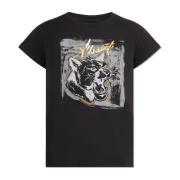 AllSaints ‘Anna’ tryckt T-shirt Black, Dam