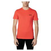 Emporio Armani EA7 Logo Piccolo Herr T-Shirt Red, Herr