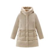 Woolrich Brun 2-i-1 Parkas med Avtagbar Huva Brown, Dam