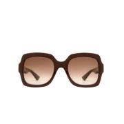 Gucci Kvinnors Oversized Fyrkantiga Solglasögon i Brun Brown, Dam