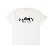 Carhartt Wip Amerikansk Script Ekologisk Bomull T-Shirt White, Herr