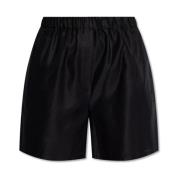 Max Mara Piadena shorts med logotyp Black, Dam