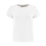 Pinko Love Birds Broderad T-shirt White, Dam