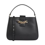 Tommy Hilfiger Svart Luxe Satchel Handväska Black, Dam