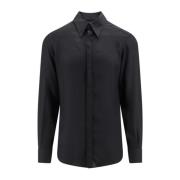 Dolce & Gabbana Silkeskjorta med monogram Black, Herr