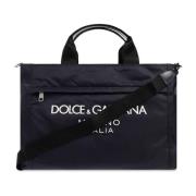 Dolce & Gabbana Shopper väska med logotyp Blue, Herr