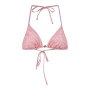 Versace Bikini Top med Barocktryck Pink, Dam