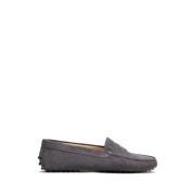 Tod's Klassiska platta skor i kalvskinn Gray, Dam