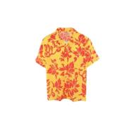 ERL Bowling Skjorta med Tropiska Blommor Multicolor, Herr