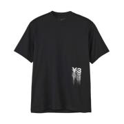Y-3 Sportig kortärmad T-shirt Black, Herr