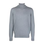 Barba Lyxig Cashmere Rollneck Sweater Blue, Herr