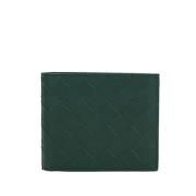 Bottega Veneta Grön Smaragd Bi-Fold Plånbok med Intrecciato Motiv Gree...