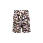 Palm Angels Beige Hula Print Shorts Beige, Herr