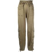 Ganni Tapered Trousers Green, Dam