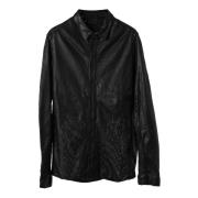 Giorgio Brato Perfo Läderskjorta - Lyx och Stil Black, Dam