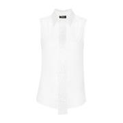 Liu Jo Ärmelös skjorta med strassdekoration White, Dam