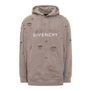 Givenchy Edgy Hole Hoodie Beige, Herr