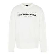 Armani Exchange Herr Sweatshirt utan huva White, Herr