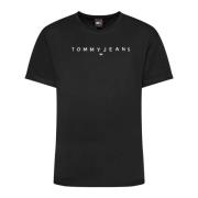 Tommy Jeans Regenerativ Bomull Logo T-shirt Black, Herr