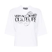Versace Jeans Couture Vita Grafiska T-shirts och Polos White, Dam
