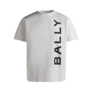 Bally Vit Bomull T-shirt med Tryck White, Herr