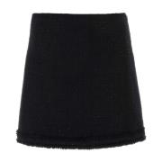 Versace Svart tweed minikjol Black, Dam
