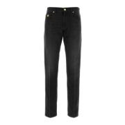 Versace Svarta Denim Jeans - Stiliga och Trendiga Black, Herr