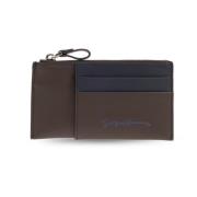 Giorgio Armani Plånbok i läder med nyckelring Brown, Dam