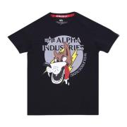 Alpha Industries Wolfhounds Tee - Streetwear Kollektion Black, Herr