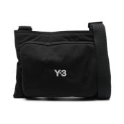 Y-3 Svart Logo Crossbody Väska Black, Herr