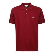 Lacoste Stilfull Burgundy Bomull Polo Skjorta Brown, Herr