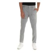 Paoloni Stretch Chino med Knyt i Midjan Gray, Herr