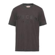 Buscemi Grå Logo T-Shirt för Män Gray, Herr