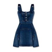 Alexander McQueen Blå Denim Miniklänning Blue, Dam