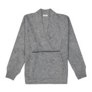 Brunello Cucinelli Mysig Grå Mohair Ulltröja Gray, Dam