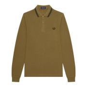 Fred Perry Autentisk långärmad Twin Tipped Polo Brown, Herr