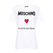 Moschino Klassisk T-Shirt White, Dam